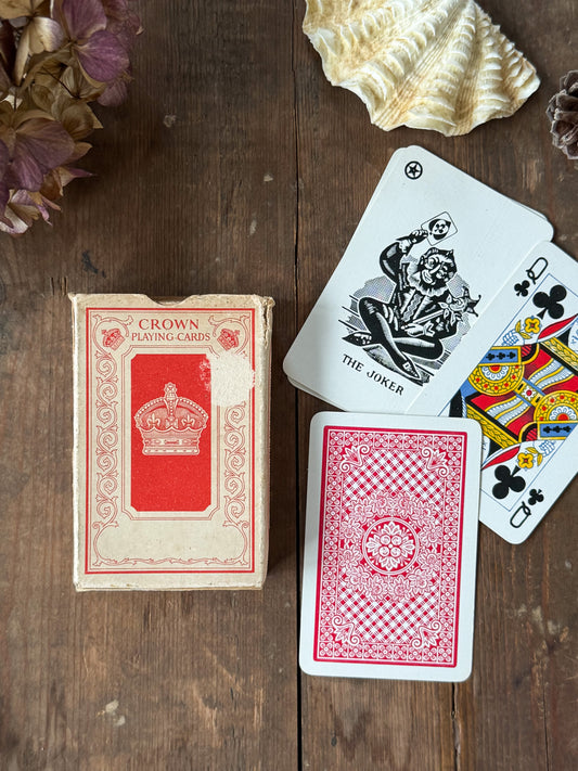 Vintage De La Rue “Crown” Playing Cards - Complete Deck (52 Cards + 2 Jokers)