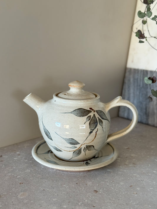 Vintage Scottish Argyll Studio Pottery Teapot and Saucer
