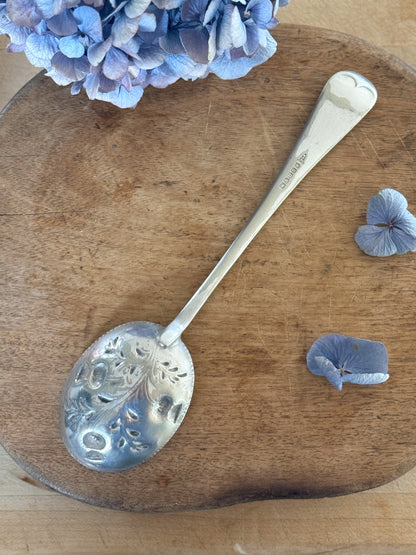 Vintage Silver Plated Walker & Hall Sheffield, Thistle Serving Spoon