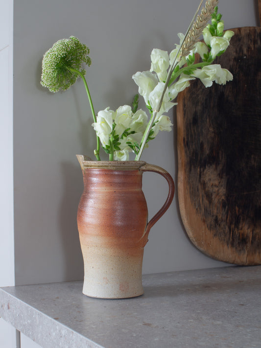 Incredible Vintage Salt Glazed Three-Tone Studio Pottery Jug by Stephen Parry, Ryburgh Pottery, Norfolk