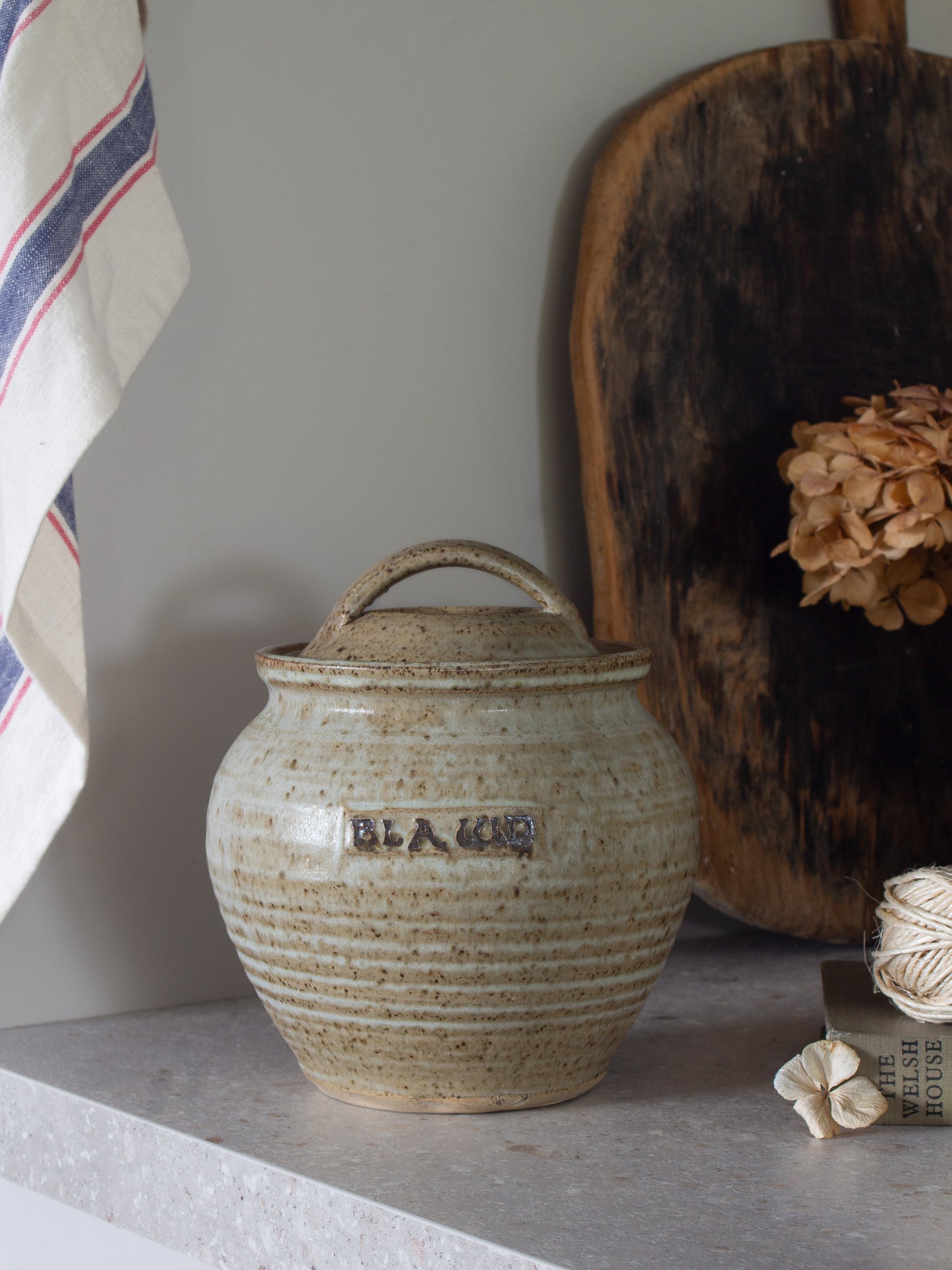Vintage Welsh Studio Pottery ‘Blawd’ Flour Jar