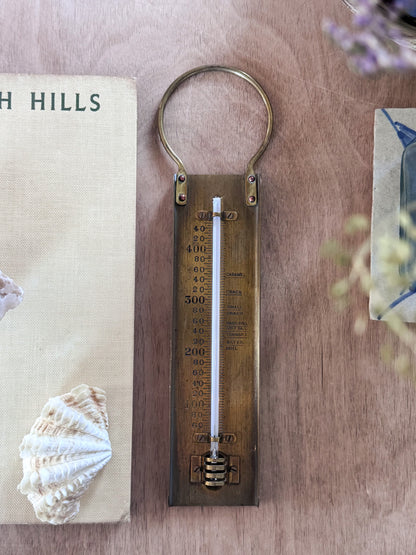 Vintage Solid Brass Confectioner’s Thermometer