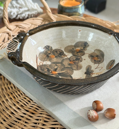 Studio Pottery Floral Serving Dish