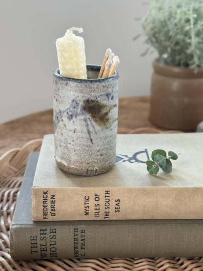 Vintage Studio Pottery Match Pot / Pen Pot