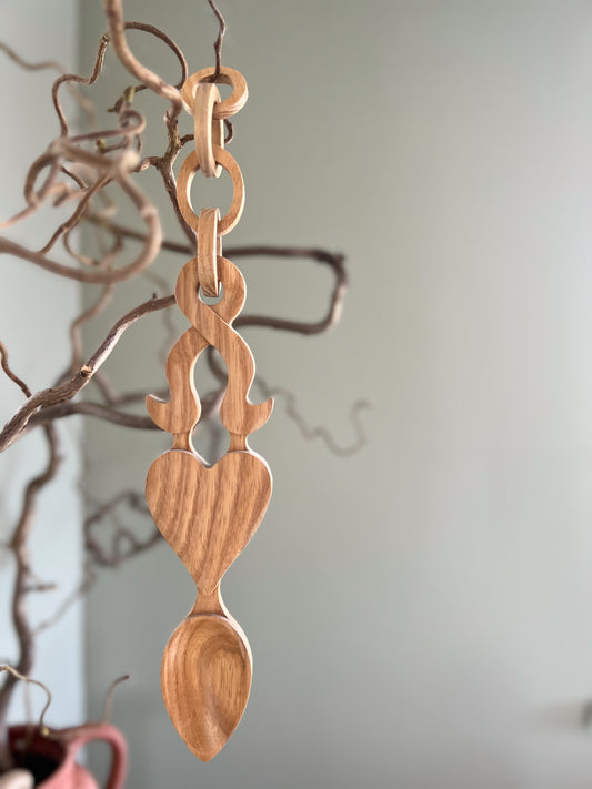 Vintage Welsh Love Spoon • Four Loops