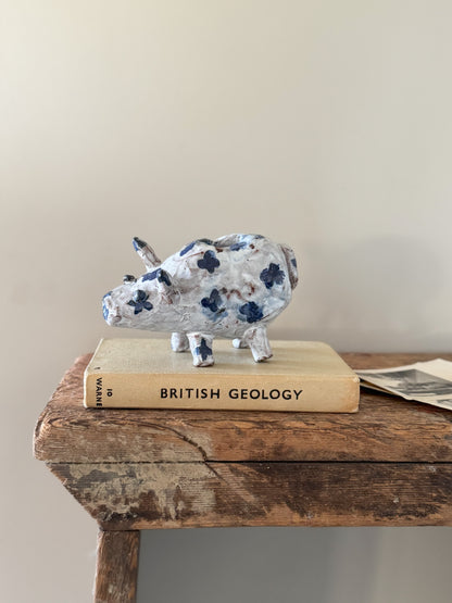 Vintage Handmade Stylised Studio Pottery Piggy Bank