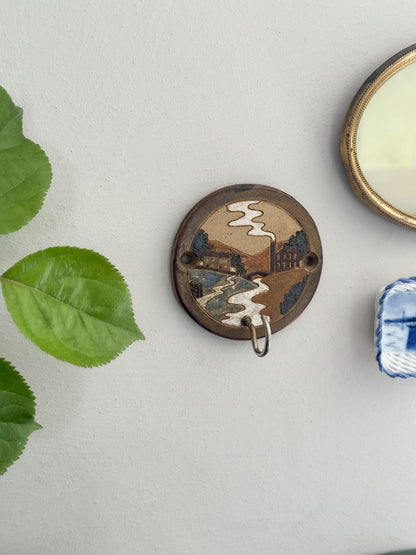 Studio Pottery Wall Hook by Christina Rangeley – Handcrafted Landscape Scene