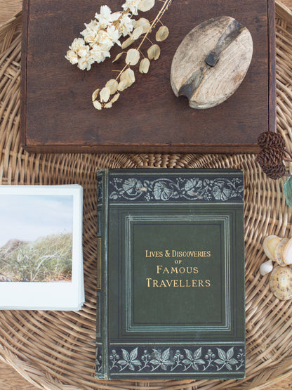 Antique c.1890 ‘Lives & Discoveries of Famous Travellers’ by Robert Cochrane - David Livingstone, Stanley et al.
