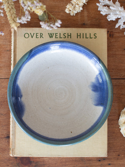 Vintage Studio Pottery Blue Drip Glaze Bowl by Ann Saward, Cockington Pottery, Torquay