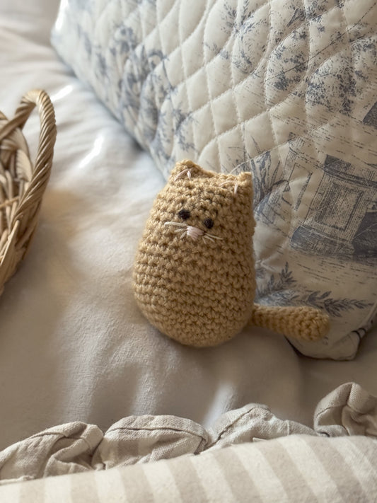 Vintage Handmade Small Crochet Kitten
