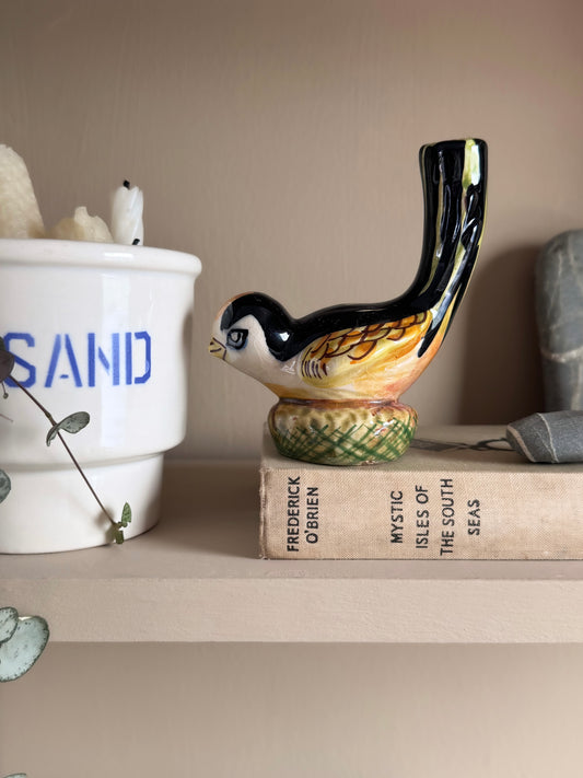 Vintage Italian Ceramic Bird Liqueur Bottle / Decanter