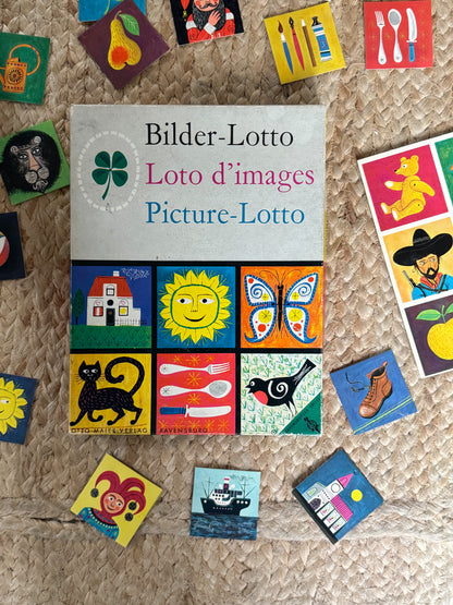 Vintage Midcentury 1960s Picture-Lotto Board Game - by RavensBurg