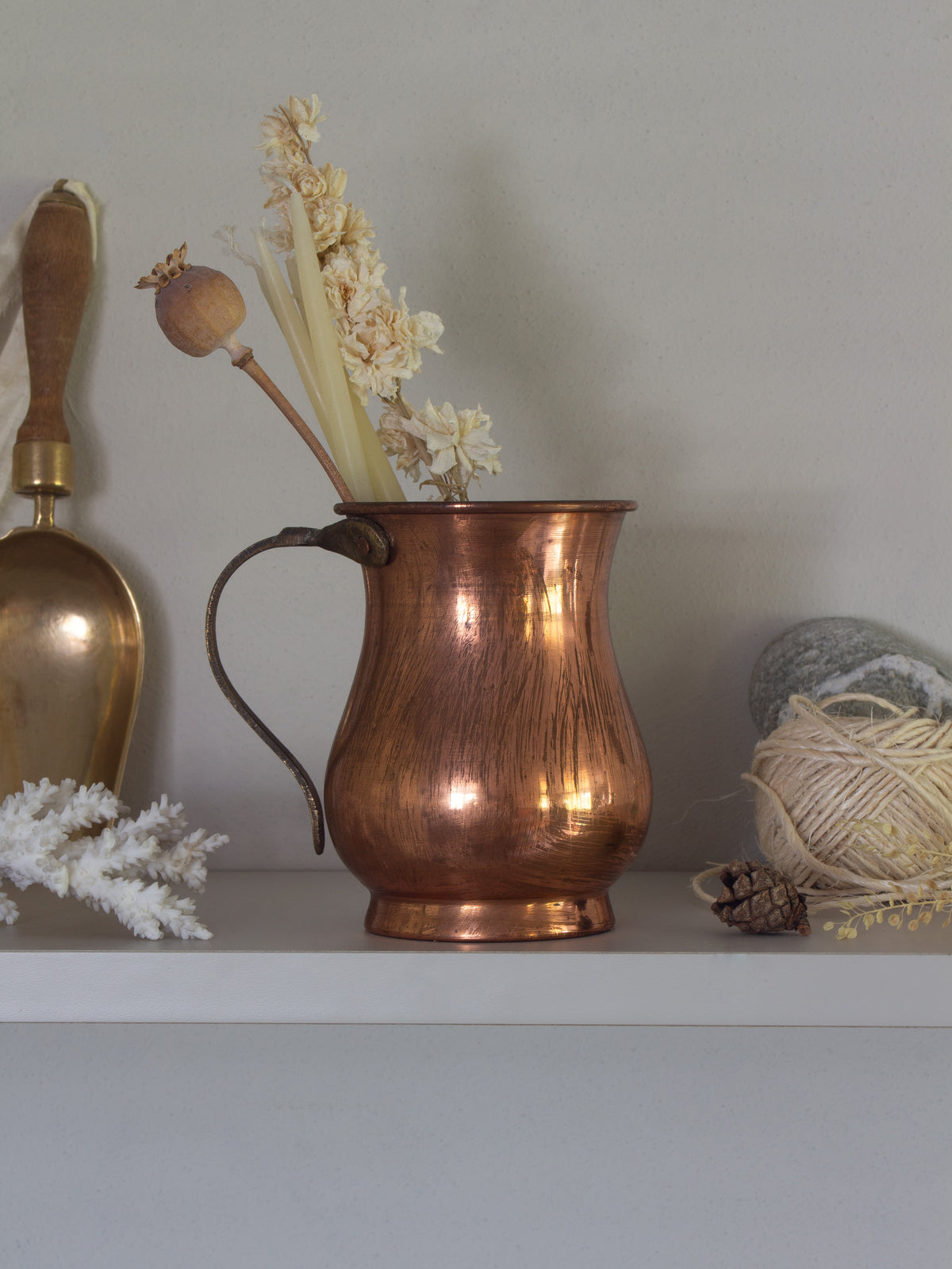 Vintage Handmade Copper & Brass Tankard / Mug