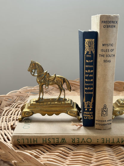 Vintage 1930s Brass Horse Bookends • Fireside Fenders