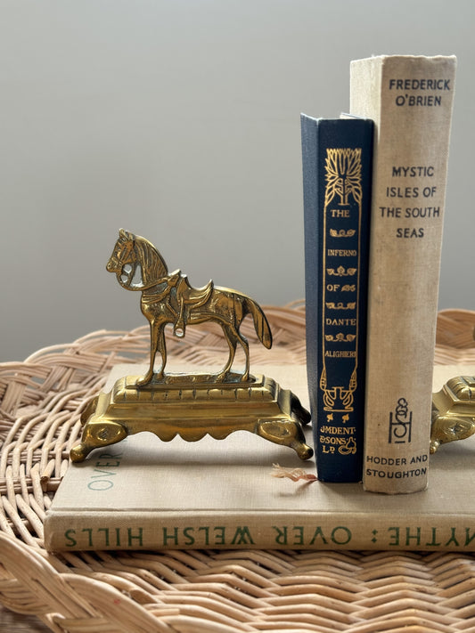Vintage 1930s Brass Horse Bookends • Fireside Fenders
