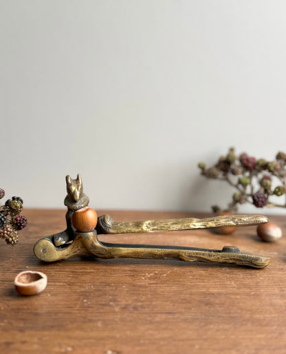 Antique Brass Squirrel Nutcracker