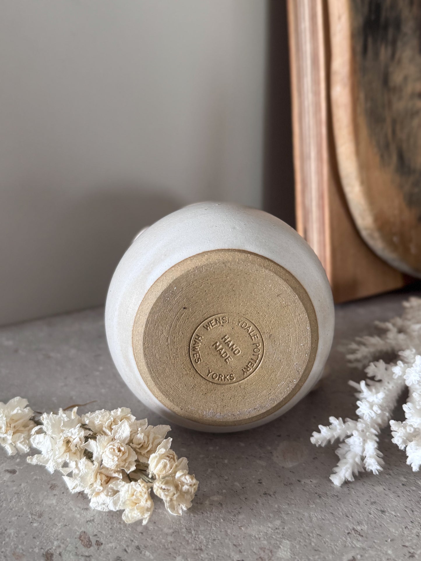 Vintage Wensleydale Pottery Sandstone Creamer Jug, Hawes, York