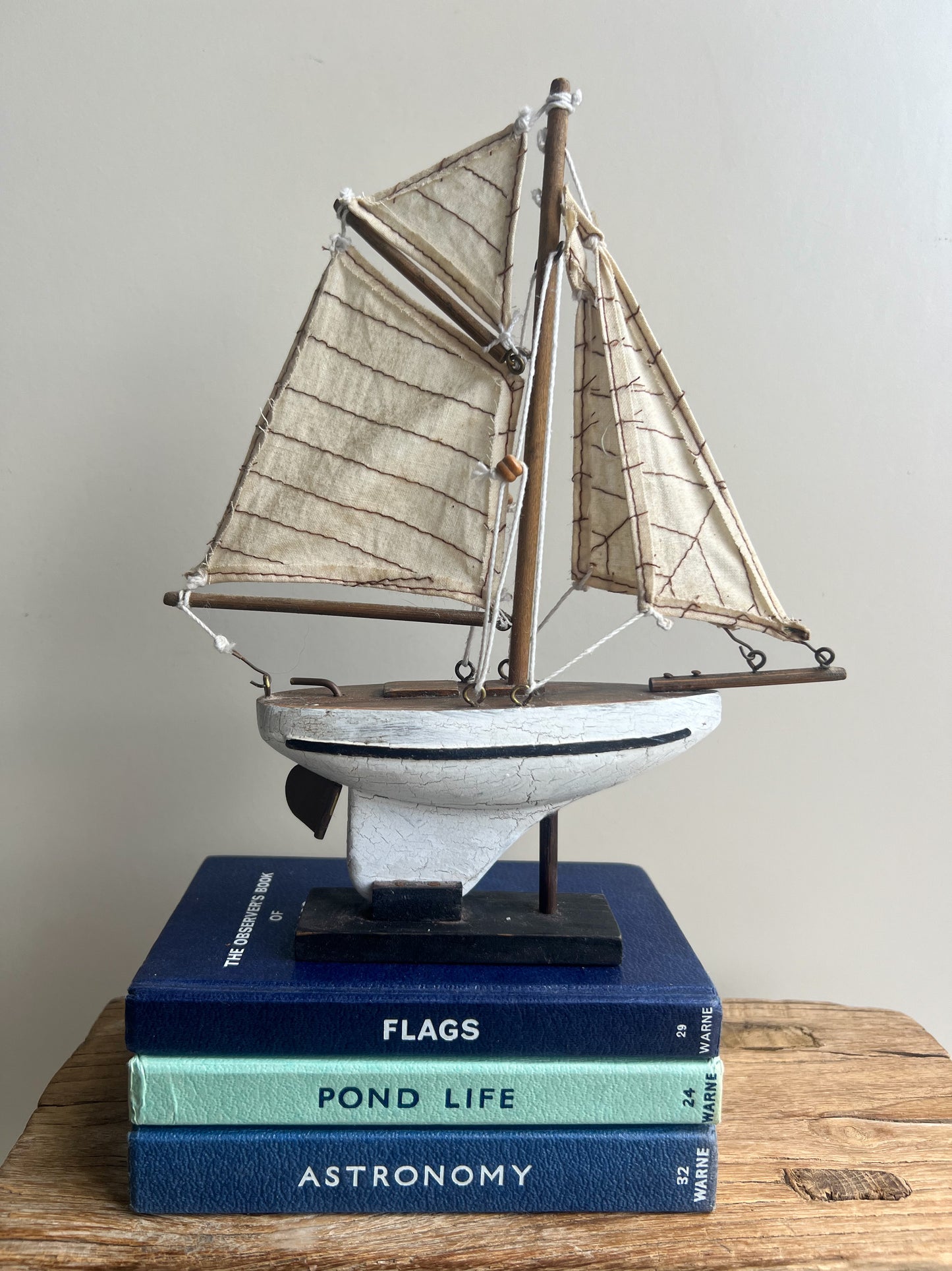 Rustic Vintage Wooden Sailing Boat Model
