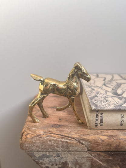 Antique Handmade Brass Horse