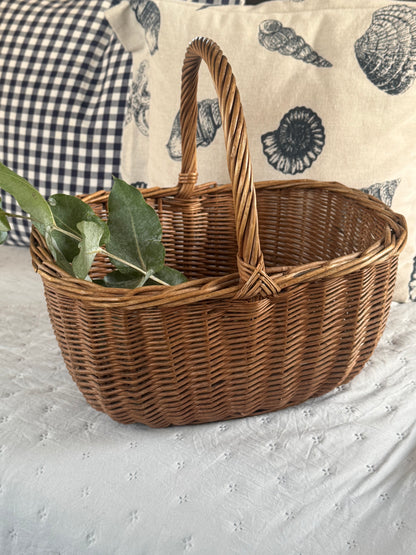 Vintage Wicker Foraging Basket