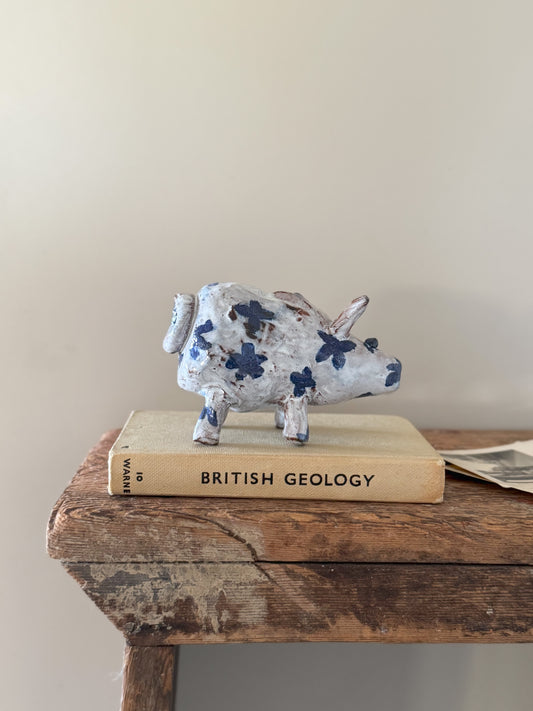 Vintage Handmade Stylised Studio Pottery Piggy Bank