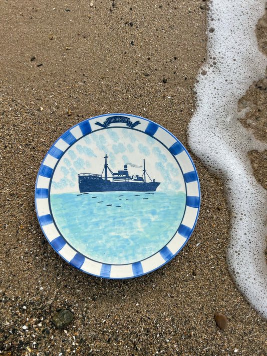 Judy Mäkelä Aland, Finland, Studio Pottery Ship Plate