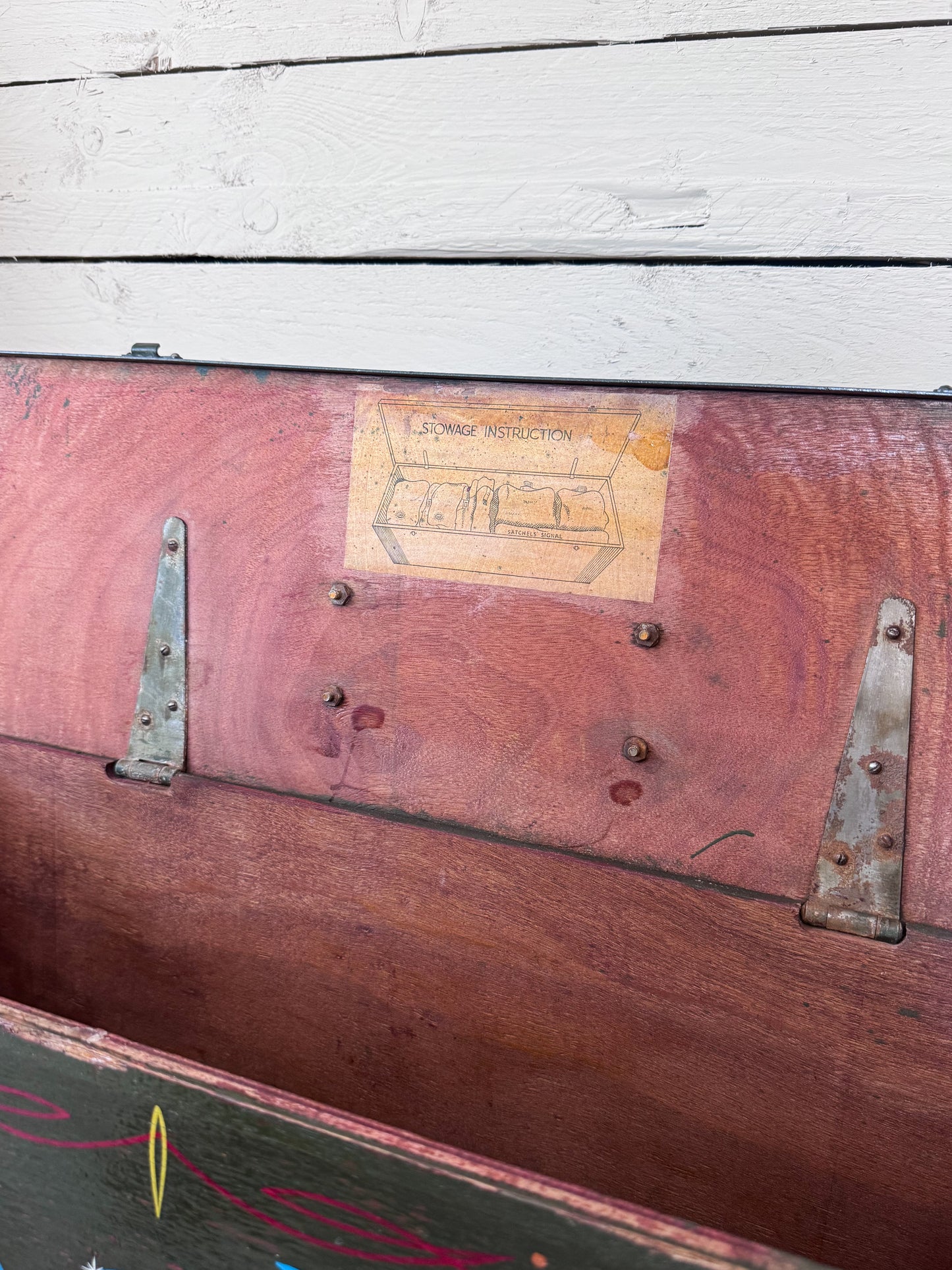 Vintage WW2 Military Stowage Box ‘Fool’s Tools’ Folk Art Storage Chest