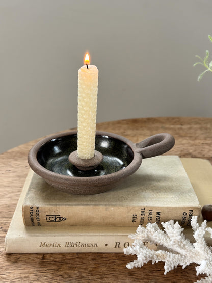 Vintage Studio Pottery Chamberstick - Beresford Pealing, Lyme Potters