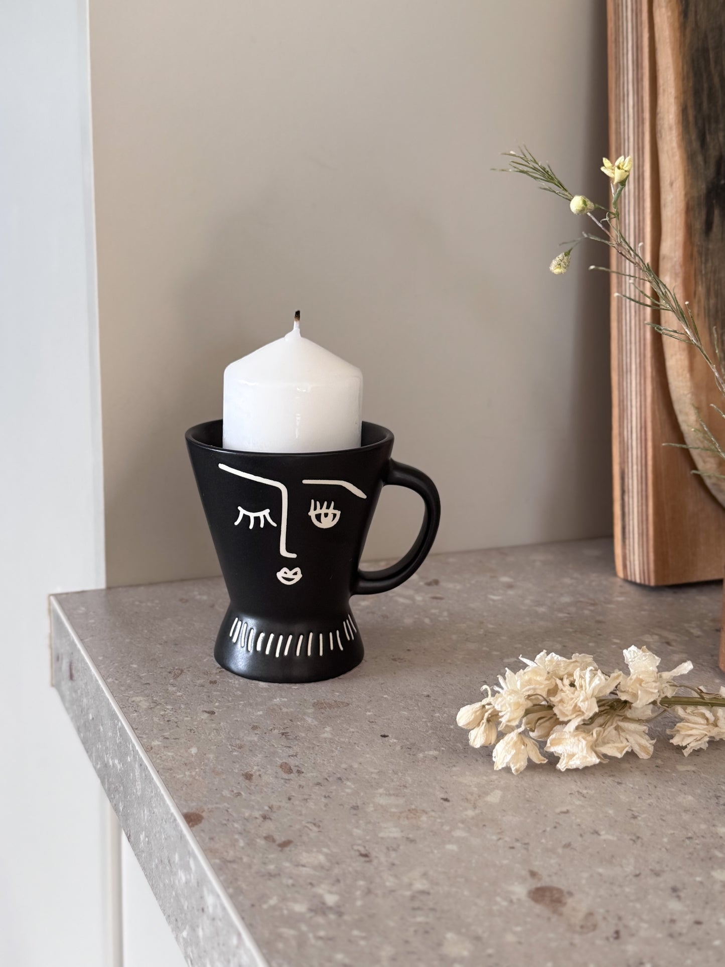 Contemporary French Sculptural Face Mug by Maisons du Monde