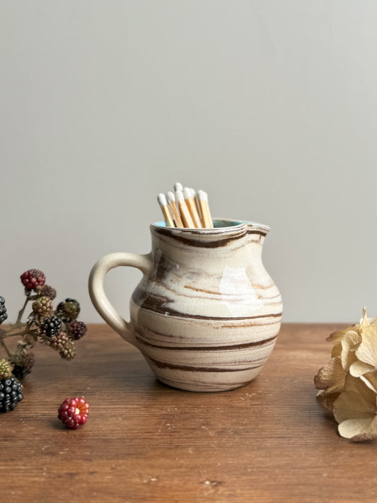 Studio Pottery Marbled Creamer