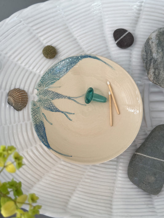 Studio Pottery ‘Little Fish’ Bowl by Elizabeth Linton, Buckingham