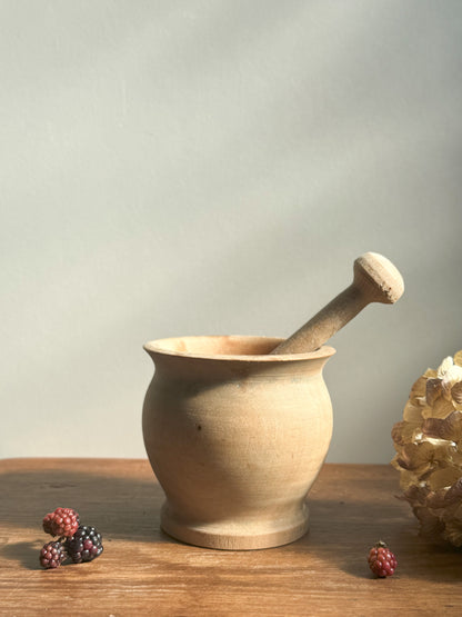 Small Wooden Pestle & Mortar