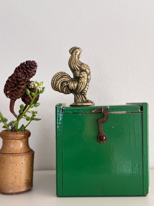 Vintage Solid Brass Miniature Cockerel