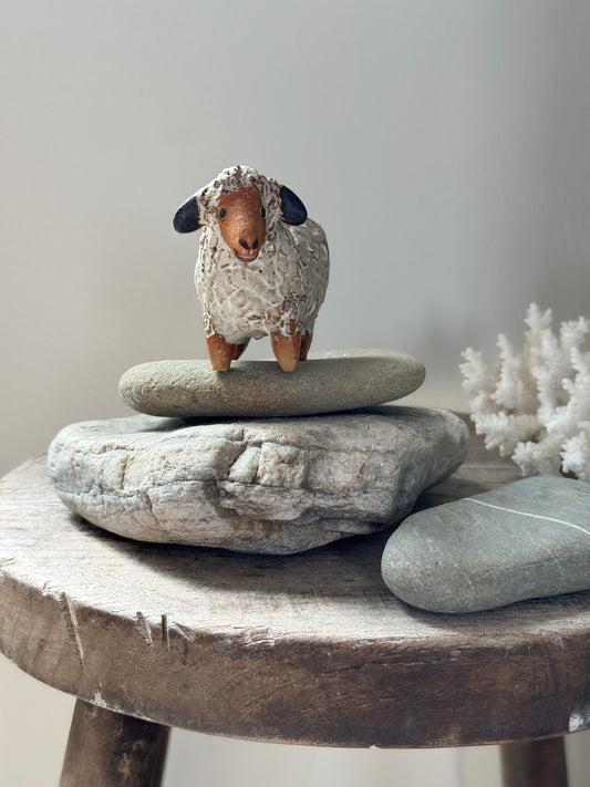 Vintage Studio Pottery Sheep Sculpture