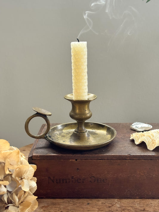 Antique Handmade Solid Brass Chamberstick