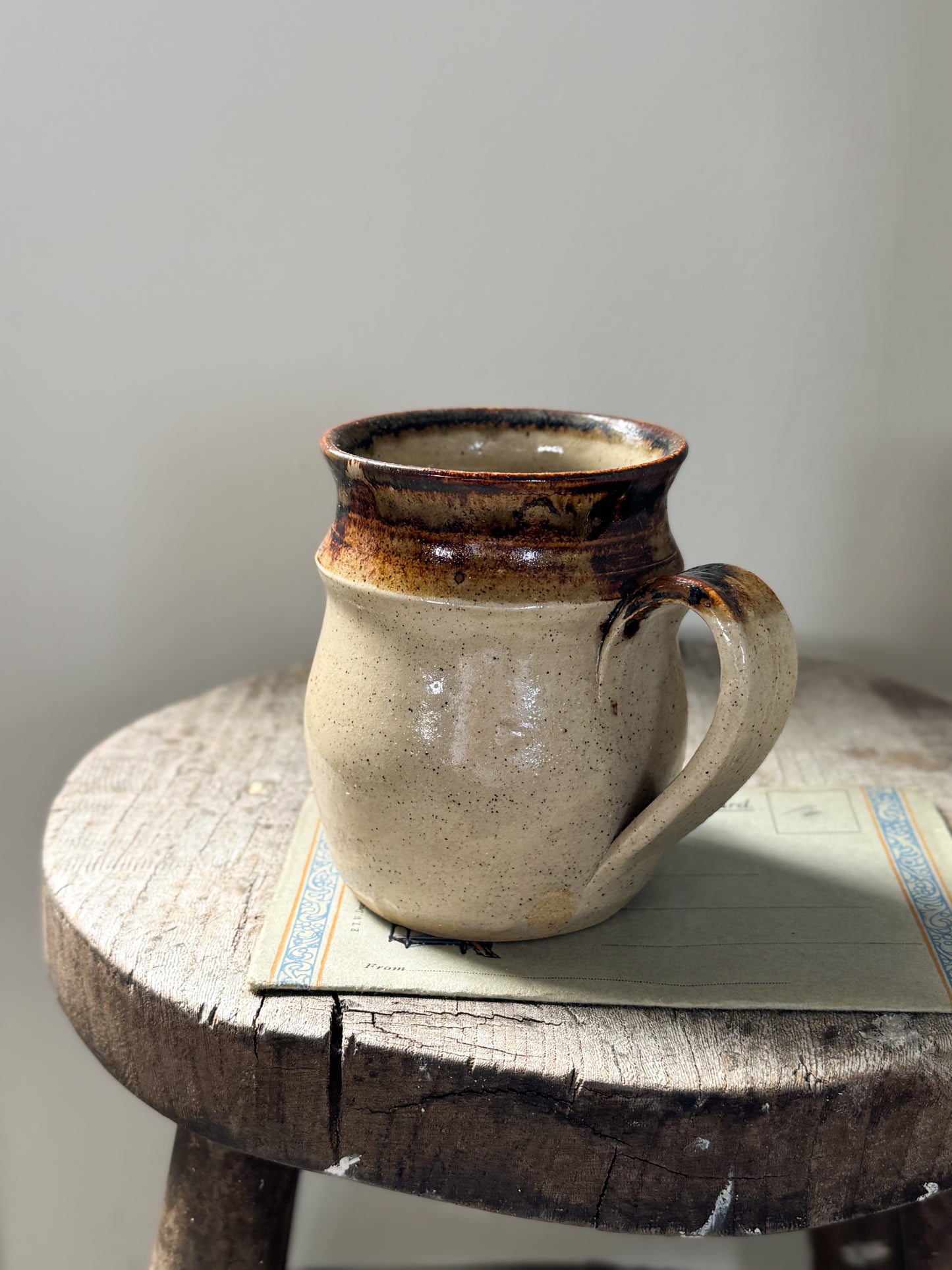 Vintage Welsh Studio Pottery Clown Mug • One of a Kind