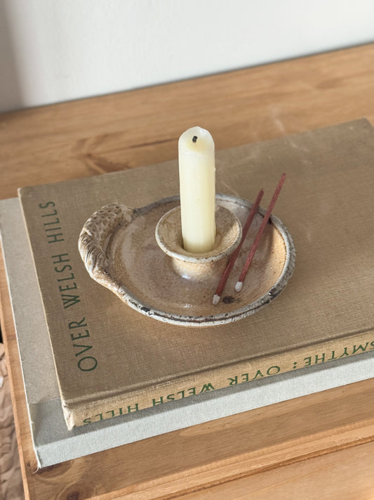 Vintage French Studio Pottery Candle Holder