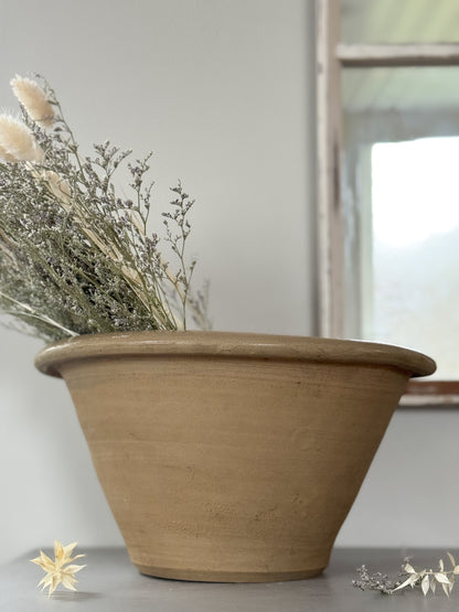 Antique Large Clay Pancheon Bread Bowl