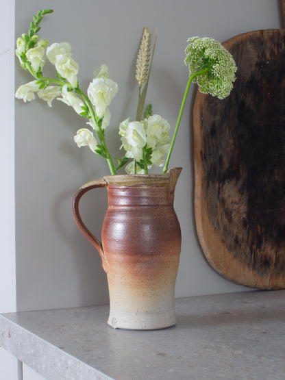 Incredible Vintage Salt Glazed Three-Tone Studio Pottery Jug by Stephen Parry, Ryburgh Pottery, Norfolk