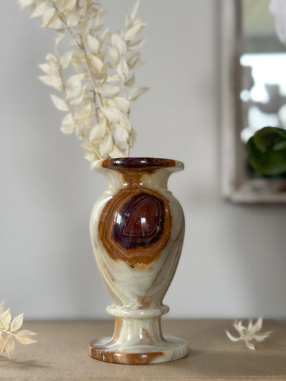 Vintage Onyx Pedestal Vase