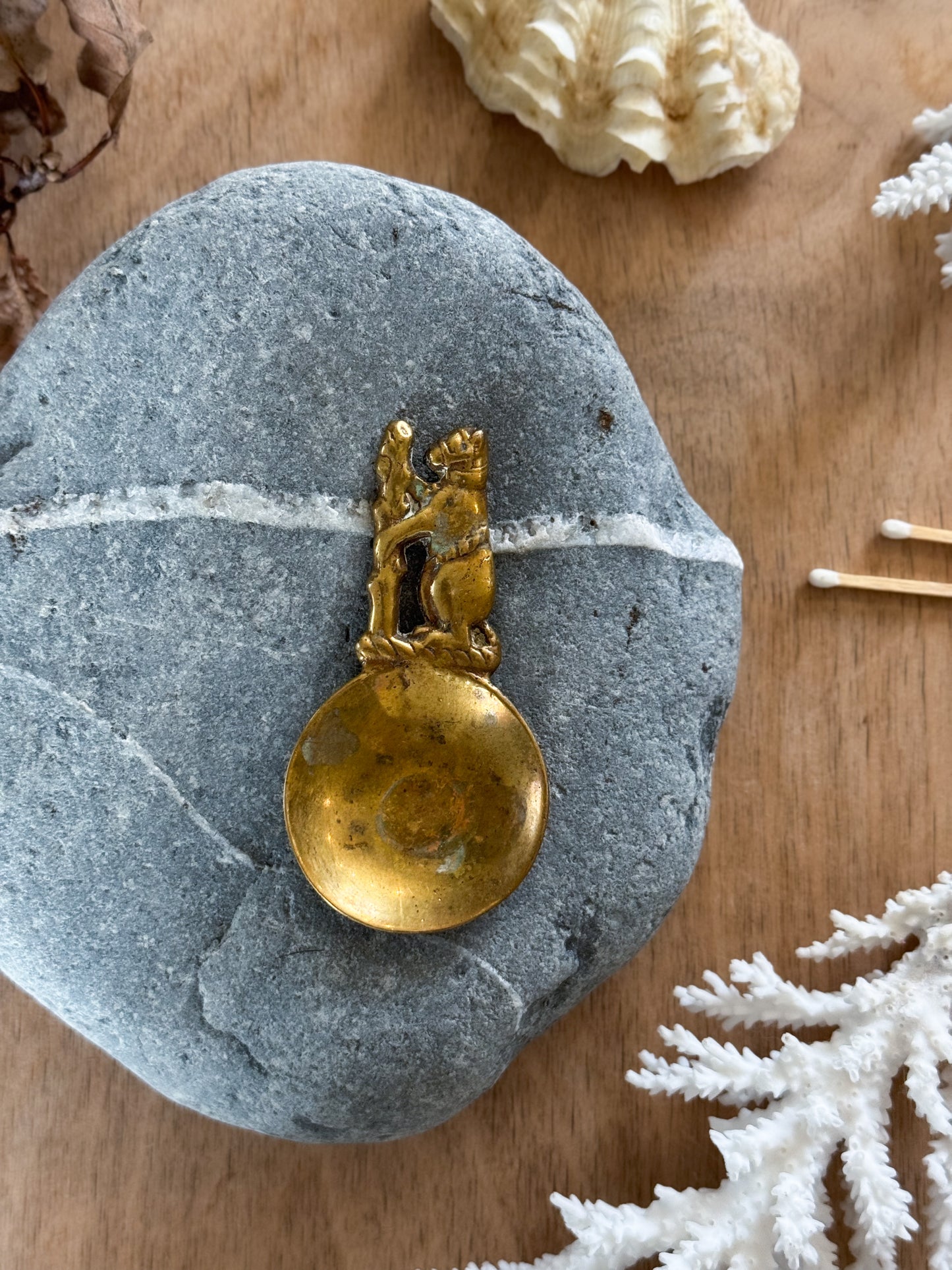 Vintage Solid Brass ‘Berlin Bear’ Tea Caddy Spoon