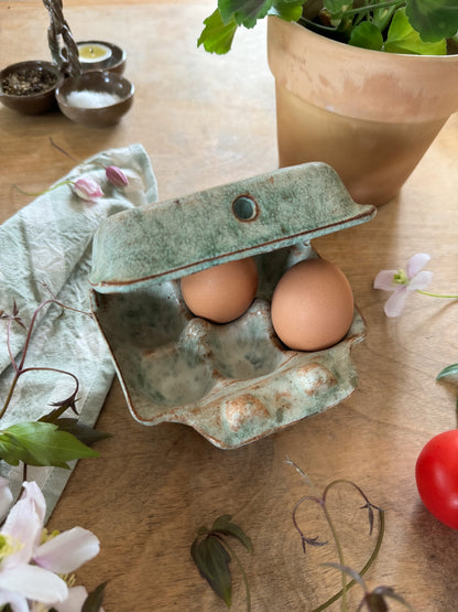 Studio Pottery Egg Carton