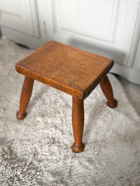 Antique Waxed Pine Milking Stool