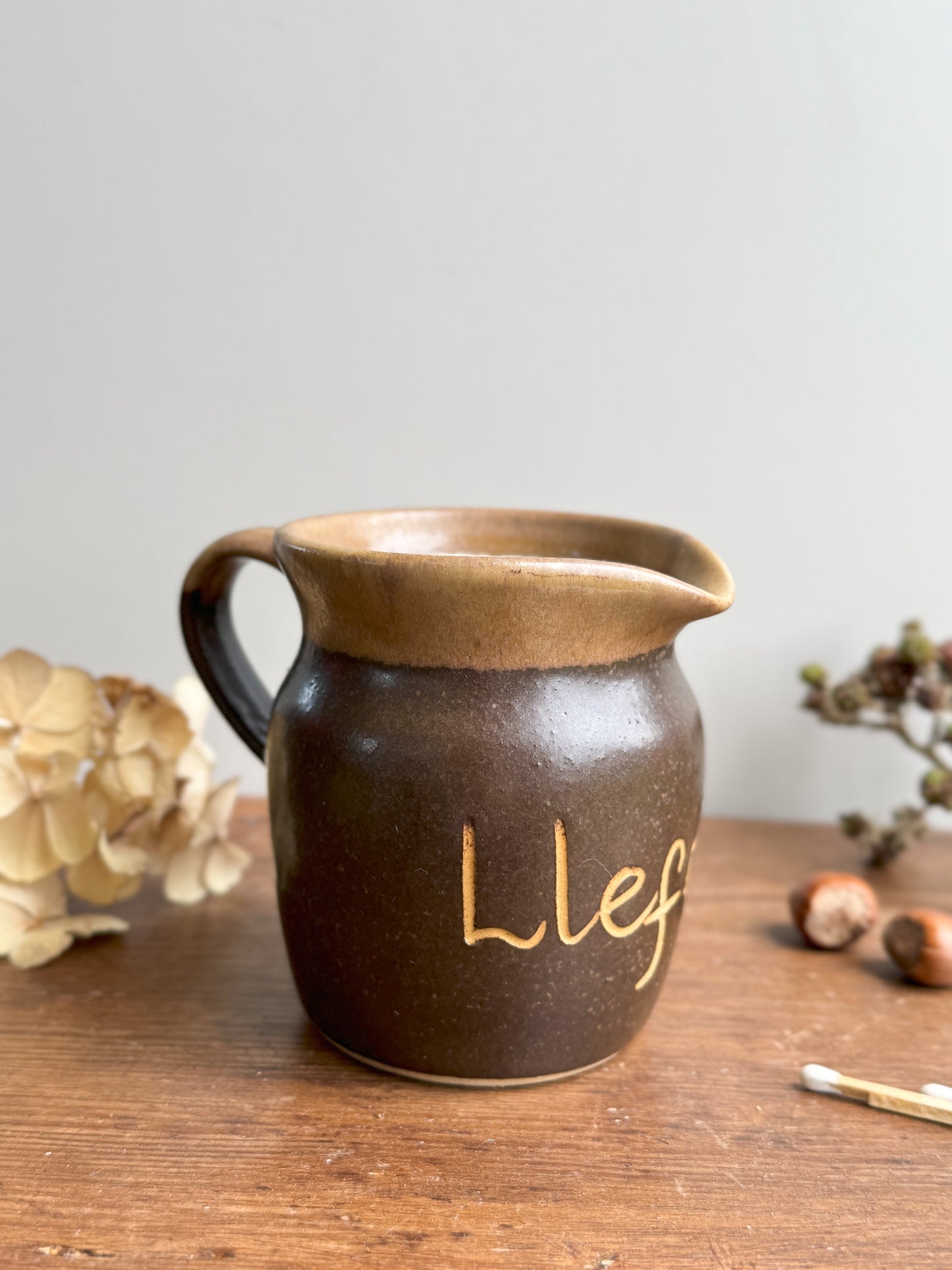 Vintage Welsh Studio Pottery ‘Llefrith’ Milk Jug by Abaty Pottery