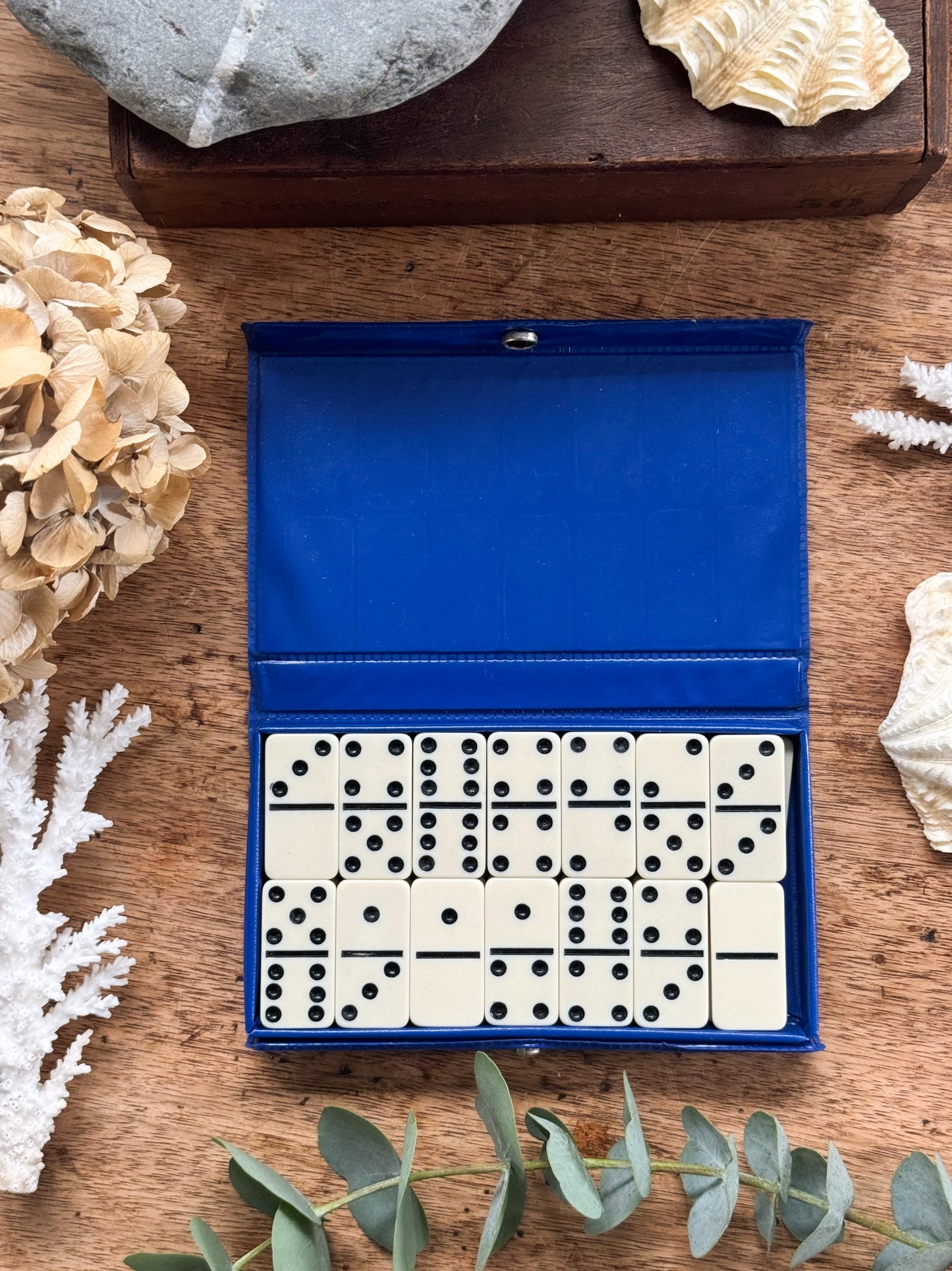 Vintage Waddingtons Dominoes Set - Double Six, Ivory Finish (c.1970s)