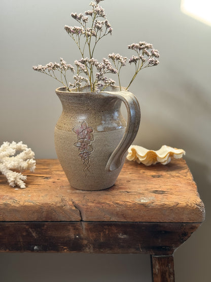 Vintage Studio Pottery Floral Jug