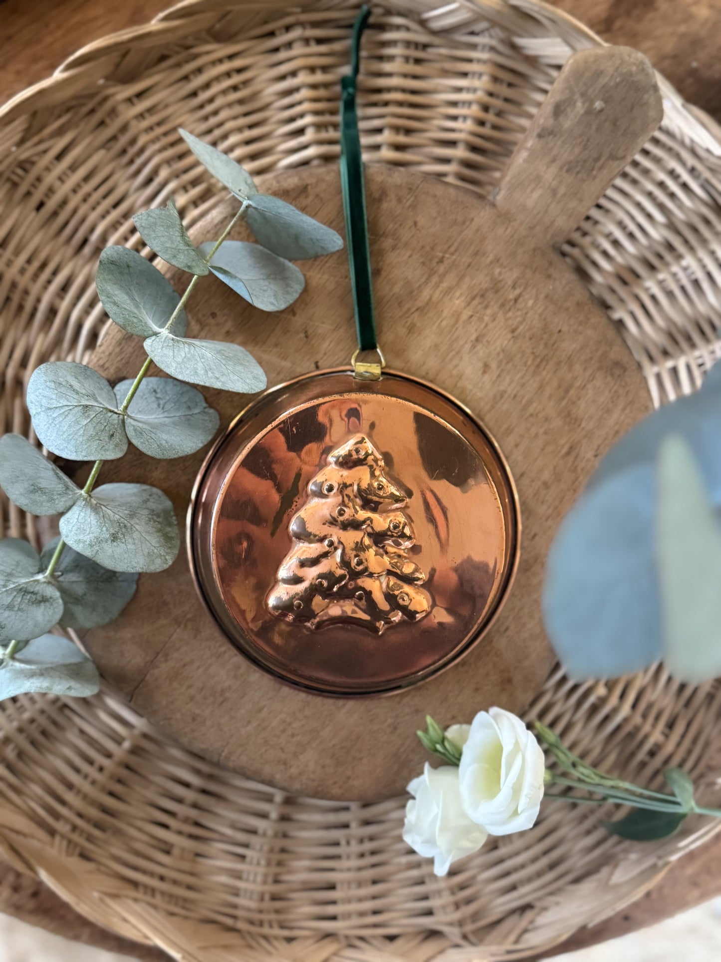 Vintage Copper Christmas Tree Jelly Mould