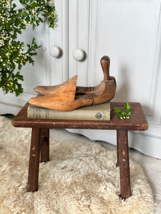 Vintage Handmade Wooden Stool