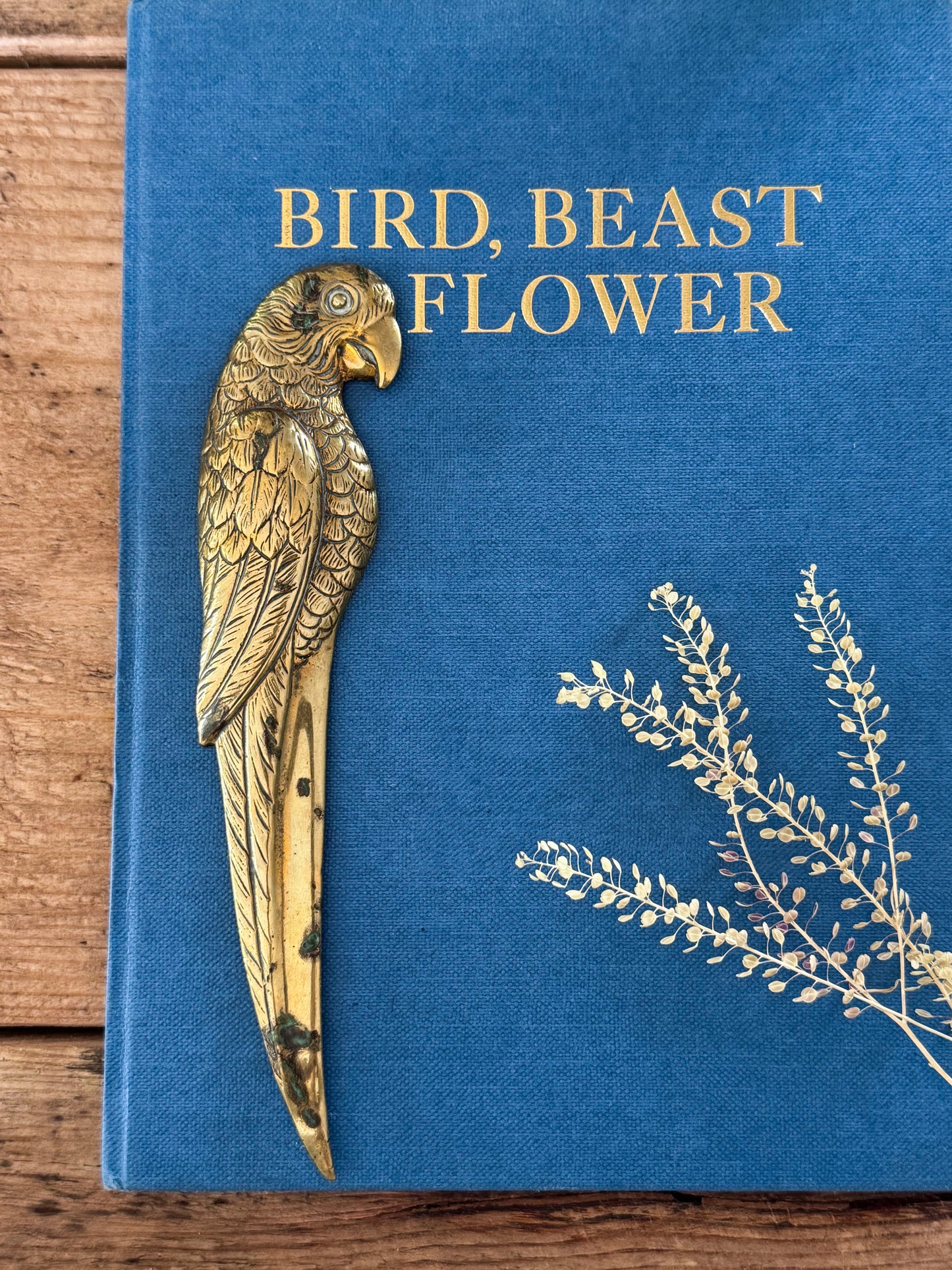 Vintage Solid Brass Parrot Letter Opener
