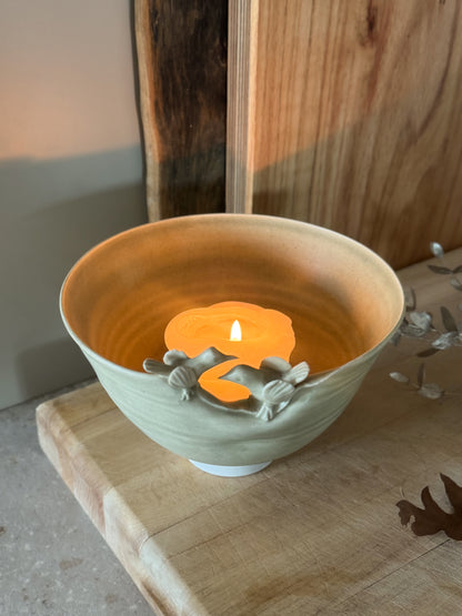 Studio Pottery ‘Two Little Birds’ Bowl by Patricia Higginbotham